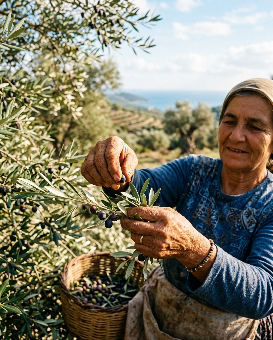 Geleneksel zeytin hasadı